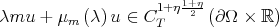                     1+η1+η λmu  +  μm (λ)u ∈ C T   2  (∂ Ω × ℝ)  