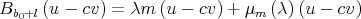 Bb0+l (u - cv) = λm (u - cv) + μm (λ) (u - cv)  