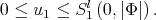 0 ≤ u1 ≤  Sl1(0,∣Φ ∣).  