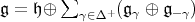  ∑ 𝔤 = 𝔥⊕ γ∈Δ+(𝔤γ ⊕ 𝔤- γ) 