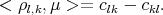 < ρl,k,μ >= clk - ckl. 