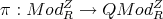  Z Z π : M odR → QM odR 